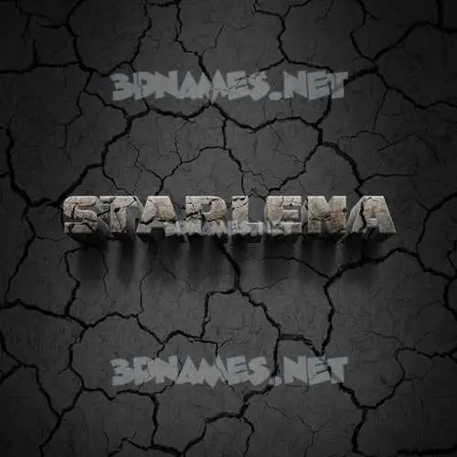 starlena in Cracked Stone style - 3D name wallpaper