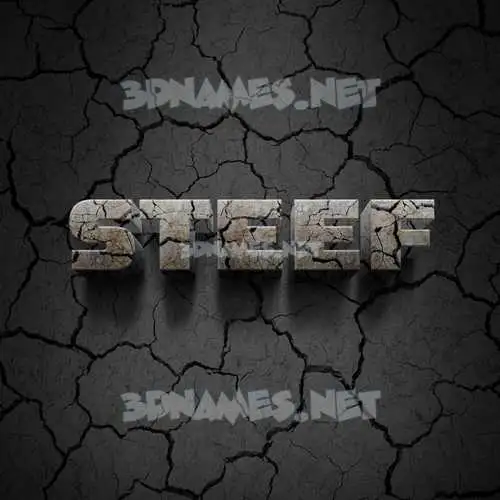 steef in Cracked Stone style - 3D name wallpaper steef in Cracked Stone style - 3D name wallpaper