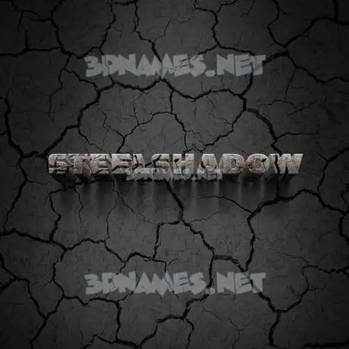steelshadow in Cracked Stone style - 3D name wallpaper steelshadow in Cracked Stone style - 3D name wallpaper