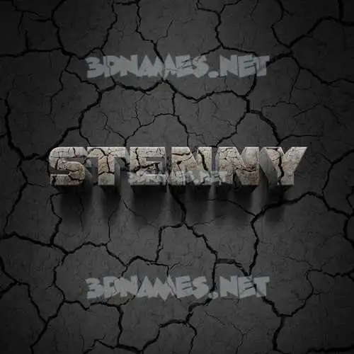 stenny in Cracked Stone style - 3D name wallpaper