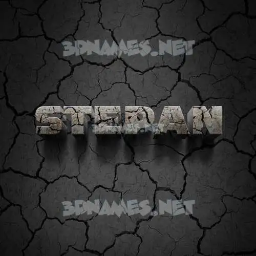stepan in Cracked Stone style - 3D name wallpaper