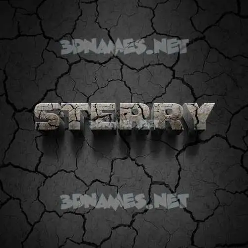 sterry in Cracked Stone style - 3D name wallpaper