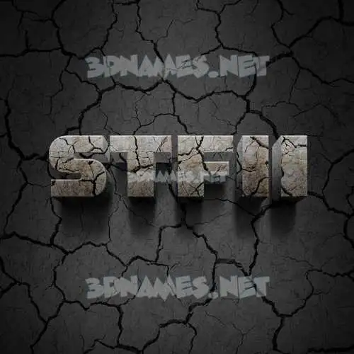 stfii in Cracked Stone style - 3D name wallpaper stfii in Cracked Stone style - 3D name wallpaper