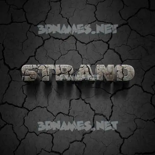 strand in Cracked Stone style - 3D name wallpaper