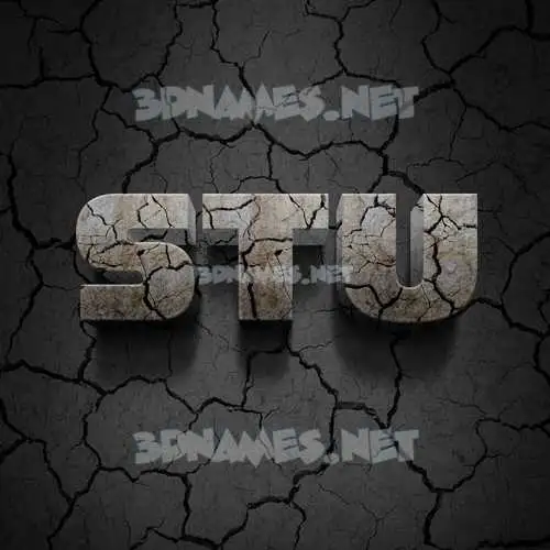 stu in Cracked Stone style - 3D name wallpaper stu in Cracked Stone style - 3D name wallpaper