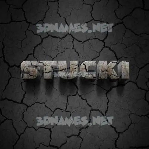 stucki in Cracked Stone style - 3D name wallpaper stucki in Cracked Stone style - 3D name wallpaper