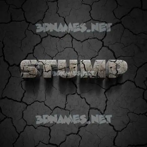 stump in Cracked Stone style - 3D name wallpaper