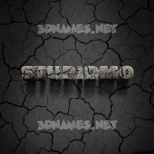 stupidmo in Cracked Stone style - 3D name wallpaper stupidmo in Cracked Stone style - 3D name wallpaper