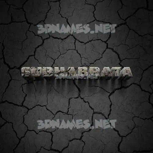 subhabrata in Cracked Stone style - 3D name wallpaper