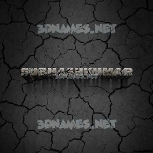 subhashkumar in Cracked Stone style - 3D name wallpaper