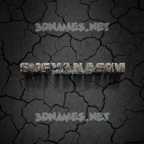 sufyanasim in Cracked Stone style - 3D name wallpaper sufyanasim in Cracked Stone style - 3D name wallpaper