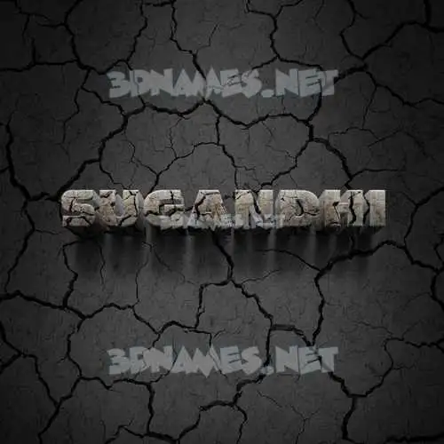 sugandhi in Cracked Stone style - 3D name wallpaper