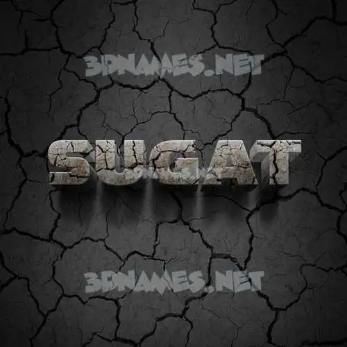 sugat in Cracked Stone style - 3D name wallpaper sugat in Cracked Stone style - 3D name wallpaper