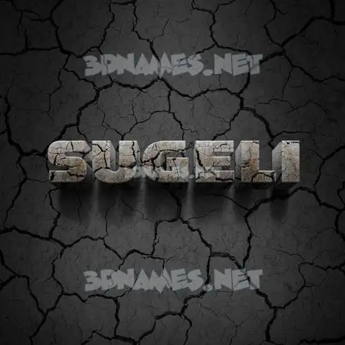 sugeli in Cracked Stone style - 3D name wallpaper