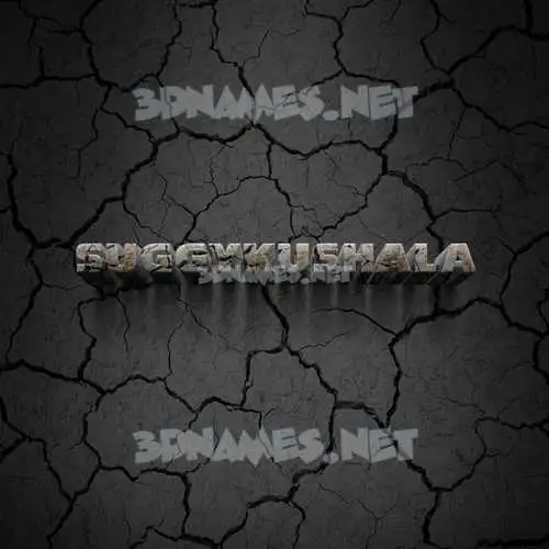 suggykushala in Cracked Stone style - 3D name wallpaper