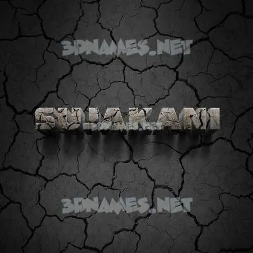 sujakani in Cracked Stone style - 3D name wallpaper sujakani in Cracked Stone style - 3D name wallpaper
