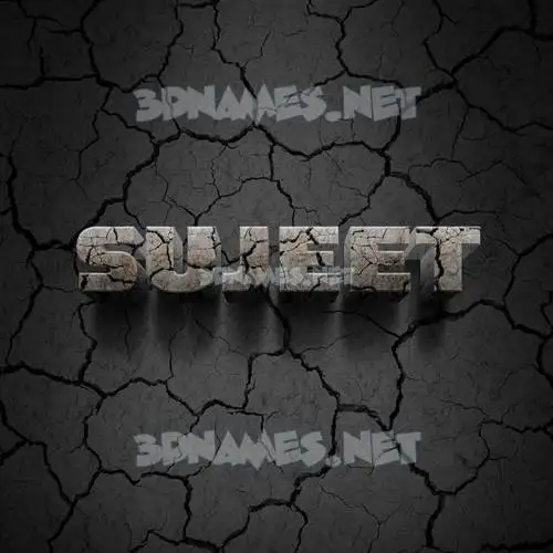 sujeet in Cracked Stone style - 3D name wallpaper