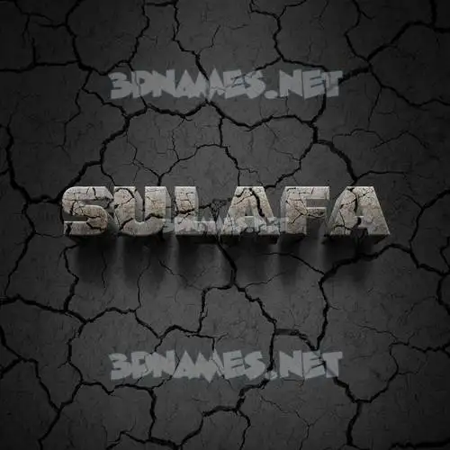 sulafa in Cracked Stone style - 3D name wallpaper sulafa in Cracked Stone style - 3D name wallpaper
