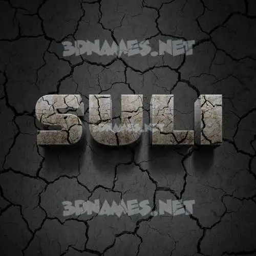 suli in Cracked Stone style - 3D name wallpaper suli in Cracked Stone style - 3D name wallpaper