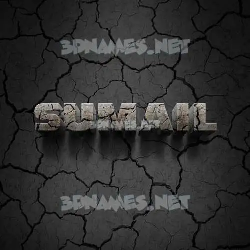 sumail in Cracked Stone style - 3D name wallpaper sumail in Cracked Stone style - 3D name wallpaper