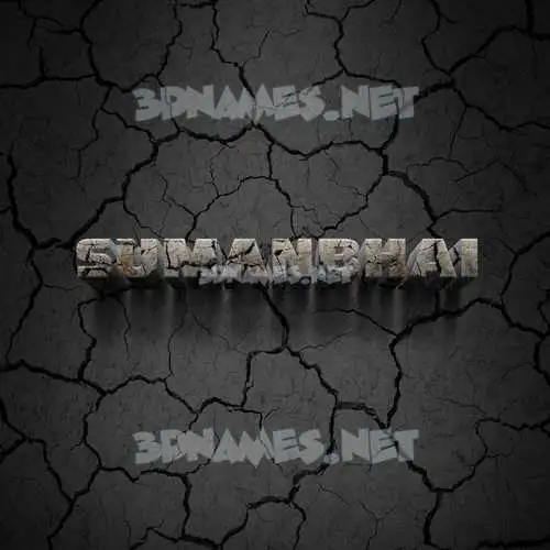 sumanbhai in Cracked Stone style - 3D name wallpaper