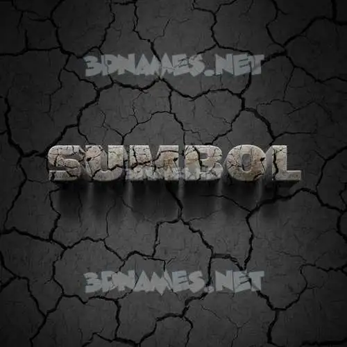 sumbol in Cracked Stone style - 3D name wallpaper sumbol in Cracked Stone style - 3D name wallpaper