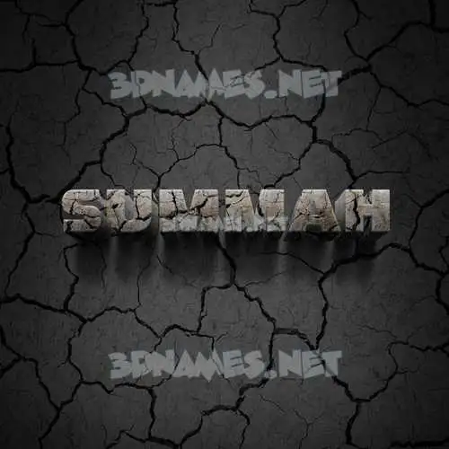 summah in Cracked Stone style - 3D name wallpaper summah in Cracked Stone style - 3D name wallpaper