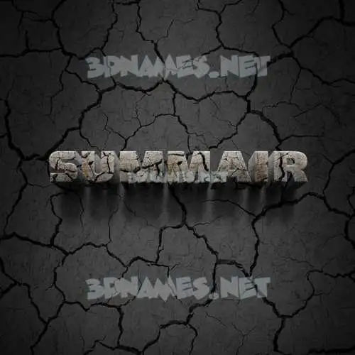 summair in Cracked Stone style - 3D name wallpaper summair in Cracked Stone style - 3D name wallpaper