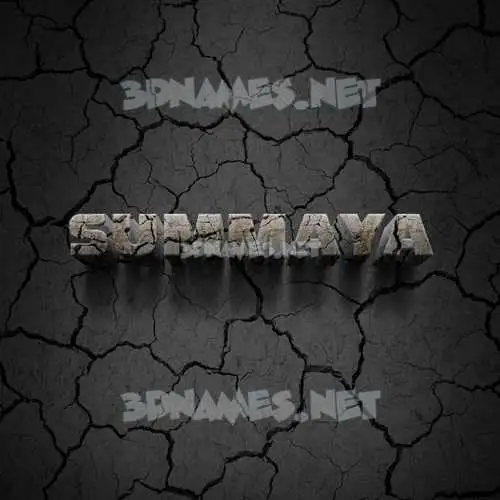 summaya in Cracked Stone style - 3D name wallpaper