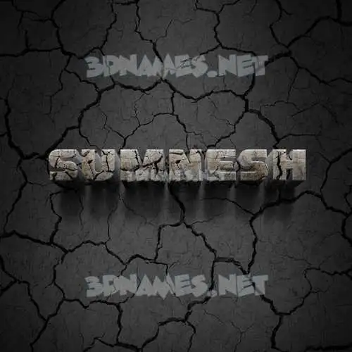 sumnesh in Cracked Stone style - 3D name wallpaper