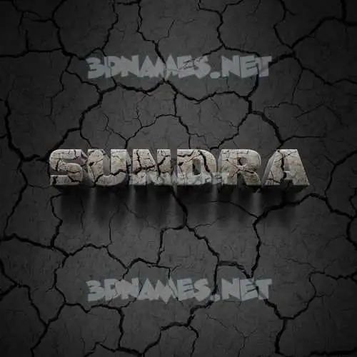 sundra in Cracked Stone style - 3D name wallpaper