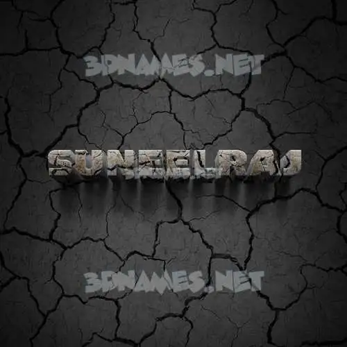 suneelraj in Cracked Stone style - 3D name wallpaper