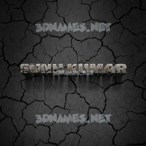 sunilkumar in Cracked Stone style - 3D name wallpaper