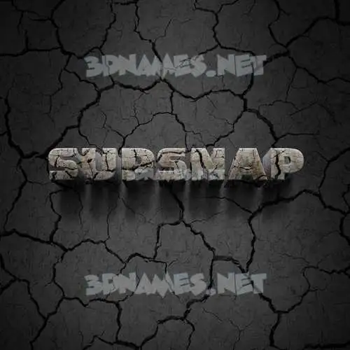 supsnap in Cracked Stone style - 3D name wallpaper supsnap in Cracked Stone style - 3D name wallpaper