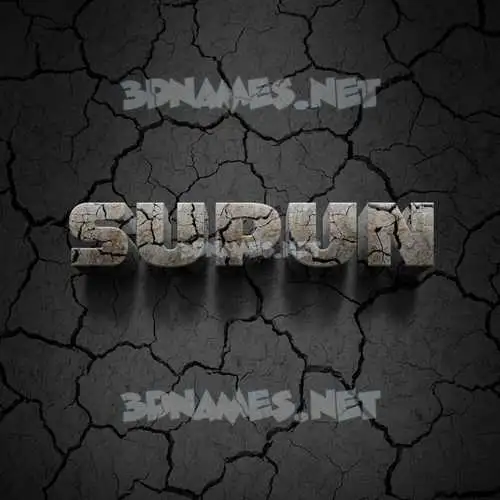 supun in Cracked Stone style - 3D name wallpaper