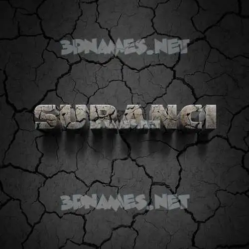suranci in Cracked Stone style - 3D name wallpaper