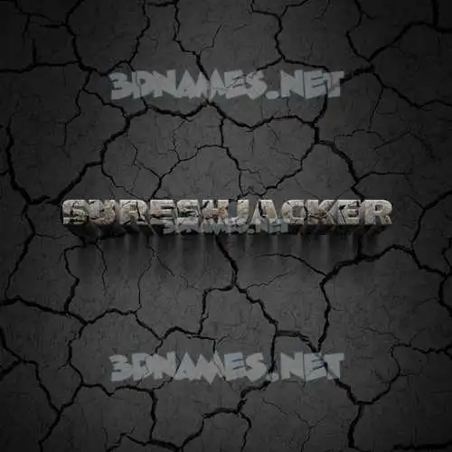 sureshjacker in Cracked Stone style - 3D name wallpaper