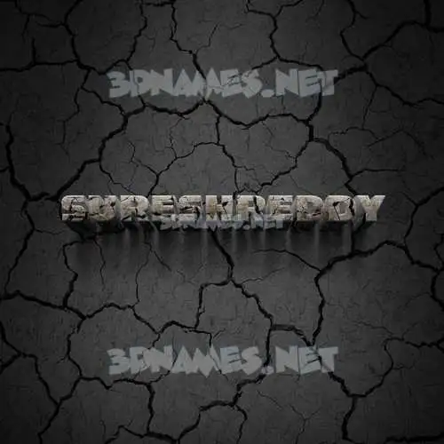 sureshreddy in Cracked Stone style - 3D name wallpaper