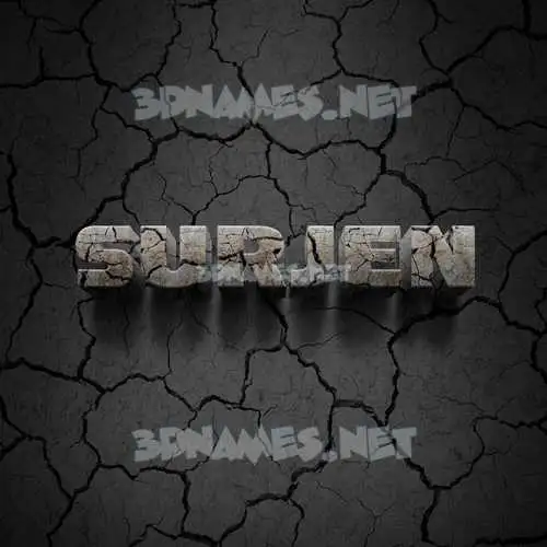 surjen in Cracked Stone style - 3D name wallpaper surjen in Cracked Stone style - 3D name wallpaper