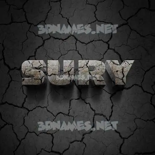 sury in Cracked Stone style - 3D name wallpaper sury in Cracked Stone style - 3D name wallpaper