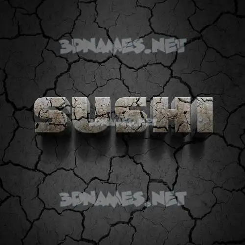 sushi in Cracked Stone style - 3D name wallpaper sushi in Cracked Stone style - 3D name wallpaper