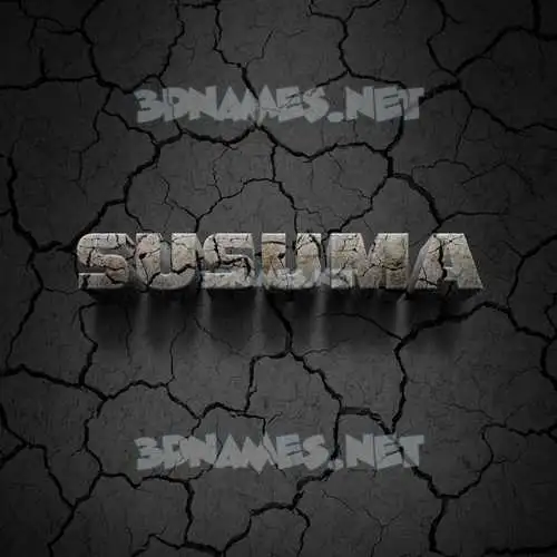 susuma in Cracked Stone style - 3D name wallpaper