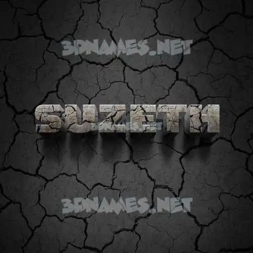 suzeth in Cracked Stone style - 3D name wallpaper