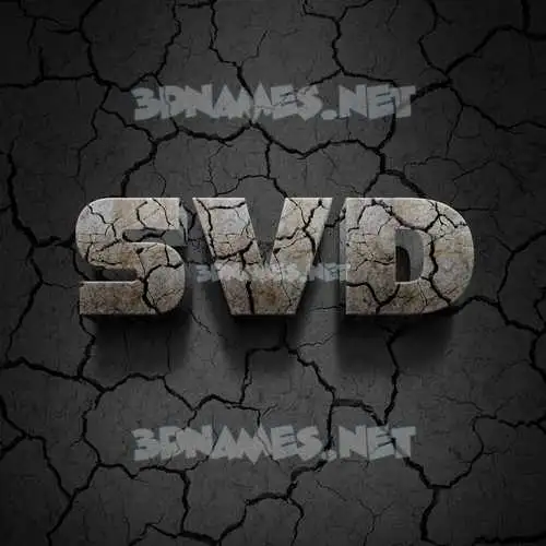 svd in Cracked Stone style - 3D name wallpaper svd in Cracked Stone style - 3D name wallpaper