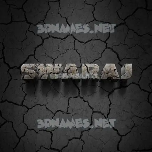 swaraj in Cracked Stone style - 3D name wallpaper