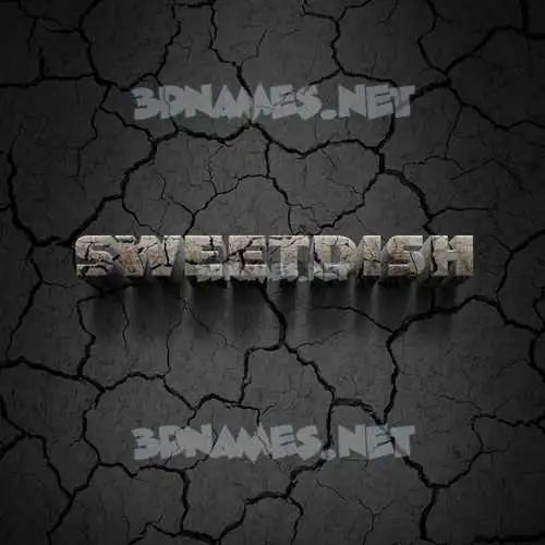 sweetdish in Cracked Stone style - 3D name wallpaper