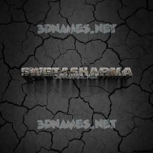 swetasharma in Cracked Stone style - 3D name wallpaper
