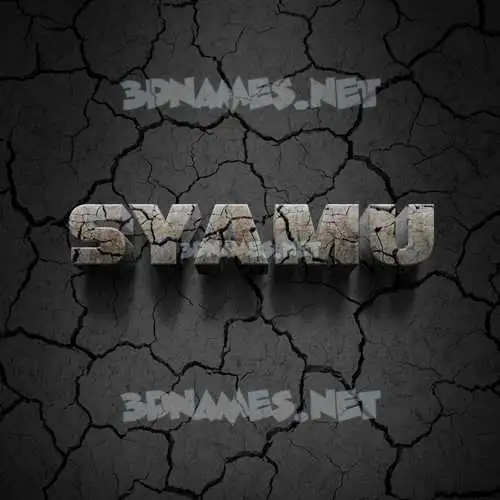syamu in Cracked Stone style - 3D name wallpaper syamu in Cracked Stone style - 3D name wallpaper