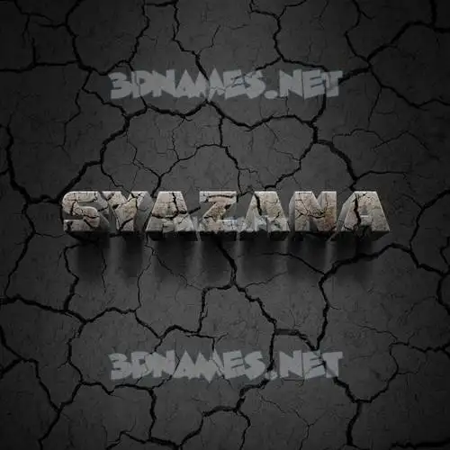 syazana in Cracked Stone style - 3D name wallpaper syazana in Cracked Stone style - 3D name wallpaper
