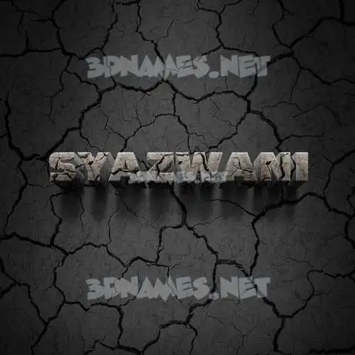 syazwani in Cracked Stone style - 3D name wallpaper syazwani in Cracked Stone style - 3D name wallpaper